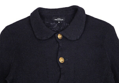 tricot COMME des GARCONS Wool Mohair Gold Dark Navy Jacket Size M