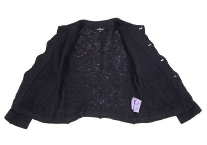 tricot COMME des GARCONS Wool Mohair Gold Dark Navy Jacket Size M