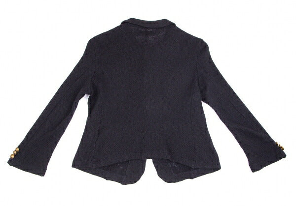 tricot COMME des GARCONS Wool Mohair Gold Dark Navy Jacket Size M