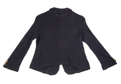tricot COMME des GARCONS Wool Mohair Gold Dark Navy Jacket Size M