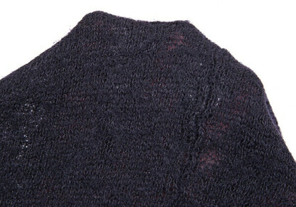 tricot COMME des GARCONS Wool Mohair Gold Dark Navy Jacket Size M