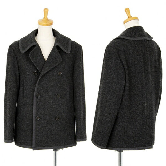 COMME des GARCONS Wool Nylon Piping P-Coat Charcoal Size M