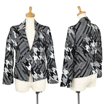 ISSEY MIYAKE Irregular Houndstooth 1B Jacket Black Size 2
