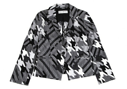 ISSEY MIYAKE Irregular Houndstooth 1B Jacket Black Size 2