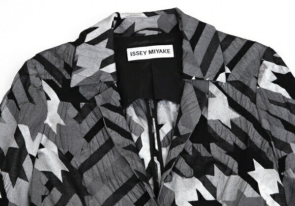 ISSEY MIYAKE Irregular Houndstooth 1B Jacket Black Size 2