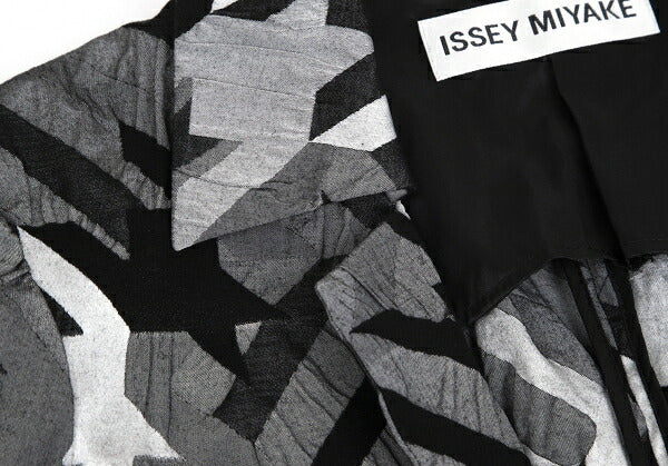 ISSEY MIYAKE Irregular Houndstooth 1B Jacket Black Size 2
