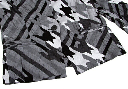 ISSEY MIYAKE Irregular Houndstooth 1B Jacket Black Size 2