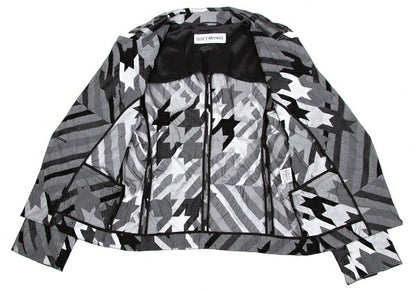 ISSEY MIYAKE Irregular Houndstooth 1B Jacket Black Size 2