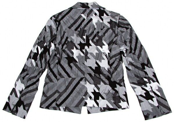 ISSEY MIYAKE Irregular Houndstooth 1B Jacket Black Size 2