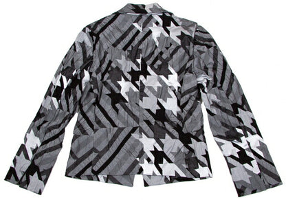 ISSEY MIYAKE Irregular Houndstooth 1B Jacket Black Size 2