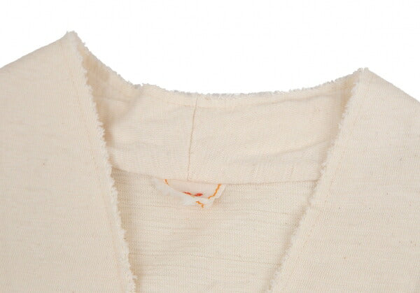 45rpm Cotton Concho Button Collarless Jacket Cream Size 4