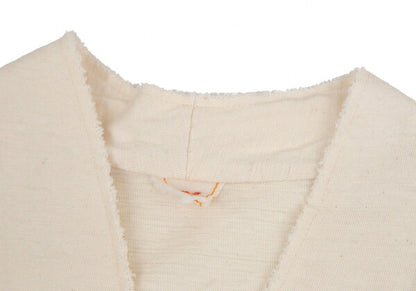 45rpm Cotton Concho Button Collarless Jacket Cream Size 4
