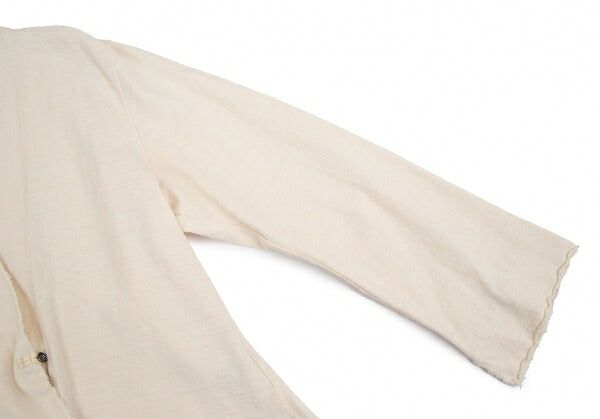45rpm Cotton Concho Button Collarless Jacket Cream Size 4