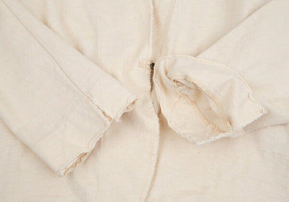 45rpm Cotton Concho Button Collarless Jacket Cream Size 4