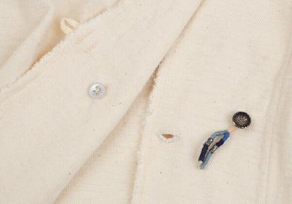 45rpm Cotton Concho Button Collarless Jacket Cream Size 4
