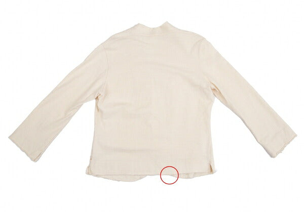 45rpm Cotton Concho Button Collarless Jacket Cream Size 4