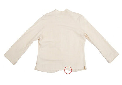 45rpm Cotton Concho Button Collarless Jacket Cream Size 4
