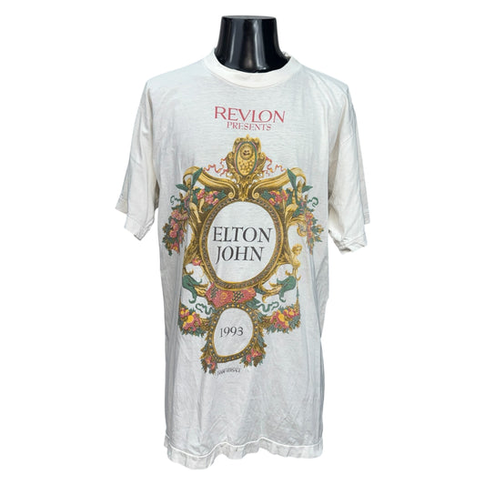 ELTON JOHN x ELTON JOHN 90s 1993 World Tour GIANNI VERSACE T-Shirt Size XL