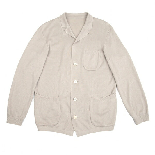 ISSEY MIYAKE MEN Beige Acrylic Linen Knit Jacket Size 2