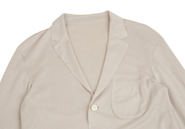 ISSEY MIYAKE MEN Beige Acrylic Linen Knit Jacket Size 2