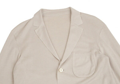 ISSEY MIYAKE MEN Beige Acrylic Linen Knit Jacket Size 2