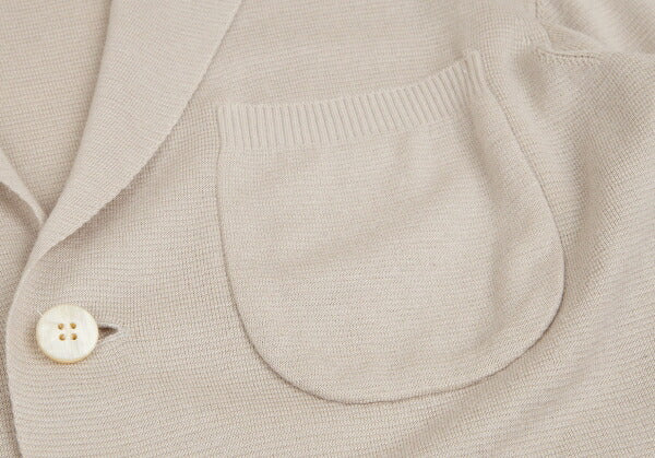 ISSEY MIYAKE MEN Beige Acrylic Linen Knit Jacket Size 2