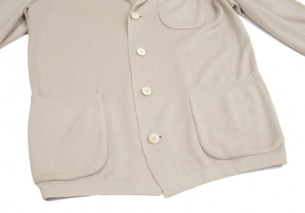 ISSEY MIYAKE MEN Beige Acrylic Linen Knit Jacket Size 2