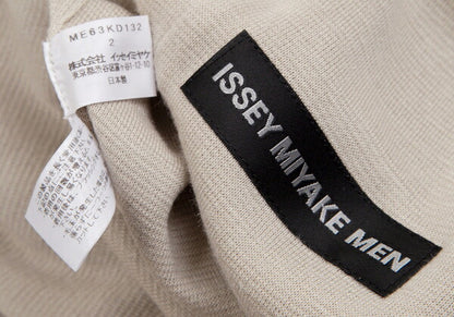 ISSEY MIYAKE MEN Beige Acrylic Linen Knit Jacket Size 2