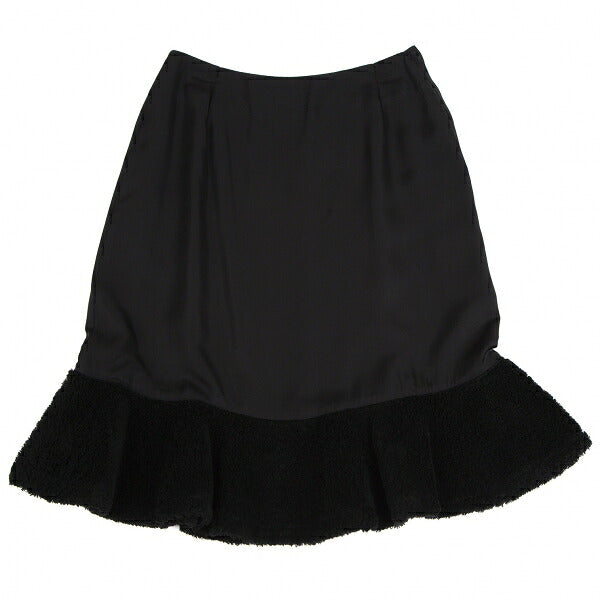 COMME des GARCONS Cupro Hem Boa Flare Skirt Black Size M