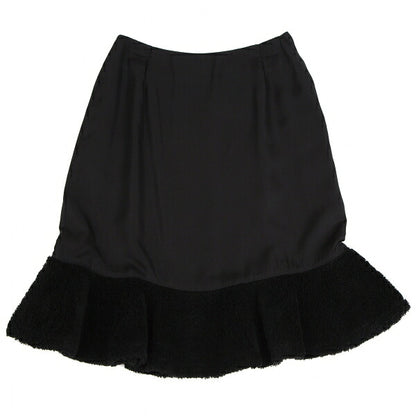 COMME des GARCONS Cupro Hem Boa Flare Skirt Black Size M