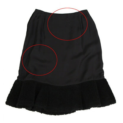 COMME des GARCONS Cupro Hem Boa Flare Skirt Black Size M