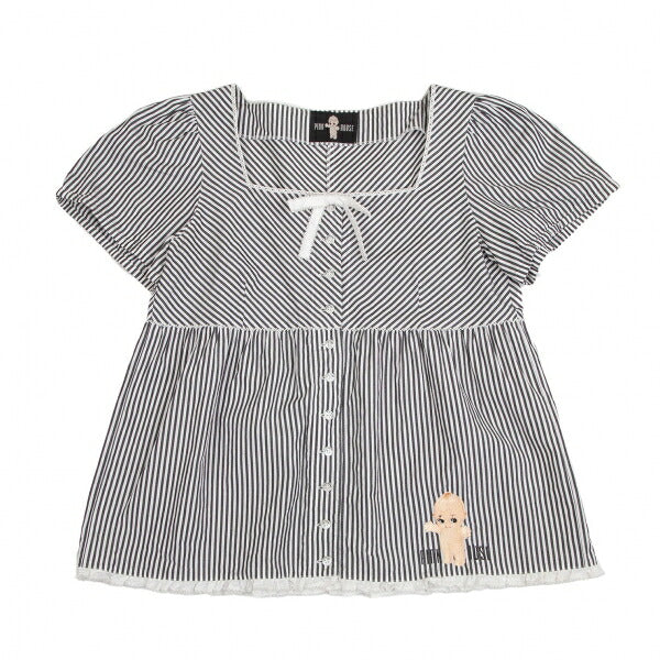 PINK HOUSE Kewpie Logo Embroidered Blouse White Size M