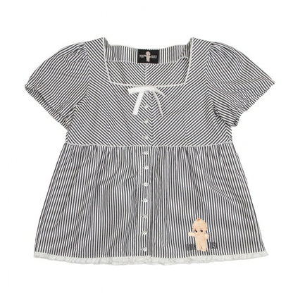 PINK HOUSE Kewpie Logo Embroidered Blouse White Size M