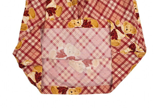 PINK HOUSE Bear Embroidered Corduroy Skirt Red Size M