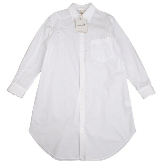 Ground Y Cotton Sleeve Panel Long Shirt White Size 1