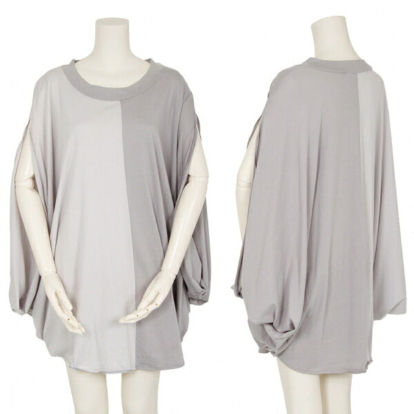 LIMI feu Cotton Rayon Panel Poncho Gray Size S