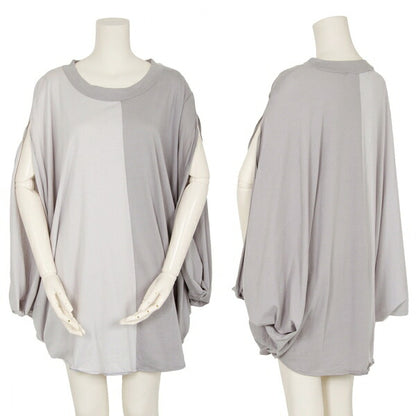 LIMI feu Cotton Rayon Panel Poncho Gray Size S