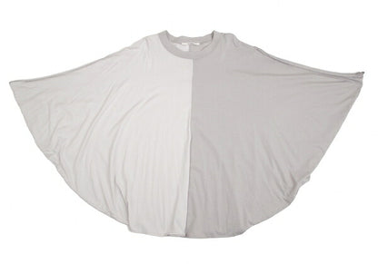 LIMI feu Cotton Rayon Panel Poncho Gray Size S