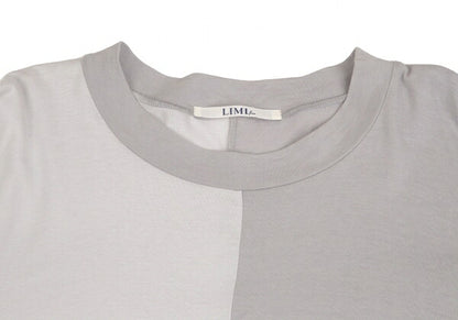 LIMI feu Cotton Rayon Panel Poncho Gray Size S
