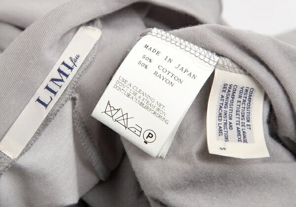 LIMI feu Cotton Rayon Panel Poncho Gray Size S