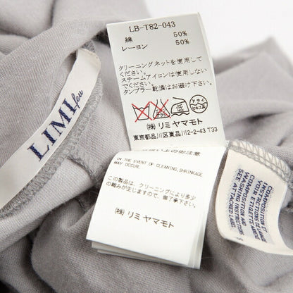LIMI feu Cotton Rayon Panel Poncho Gray Size S
