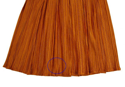 PLEATS PLEASE Shiny Pleated Skirt Orange Size 3