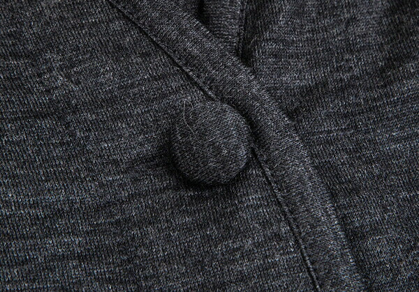 Mademoiselle NON NON Wool Jersey Vest Charcoal Size M