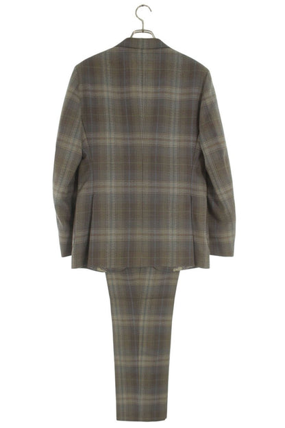 ETRO Wool Check Pattern 2-Piece Suit Gray Size S