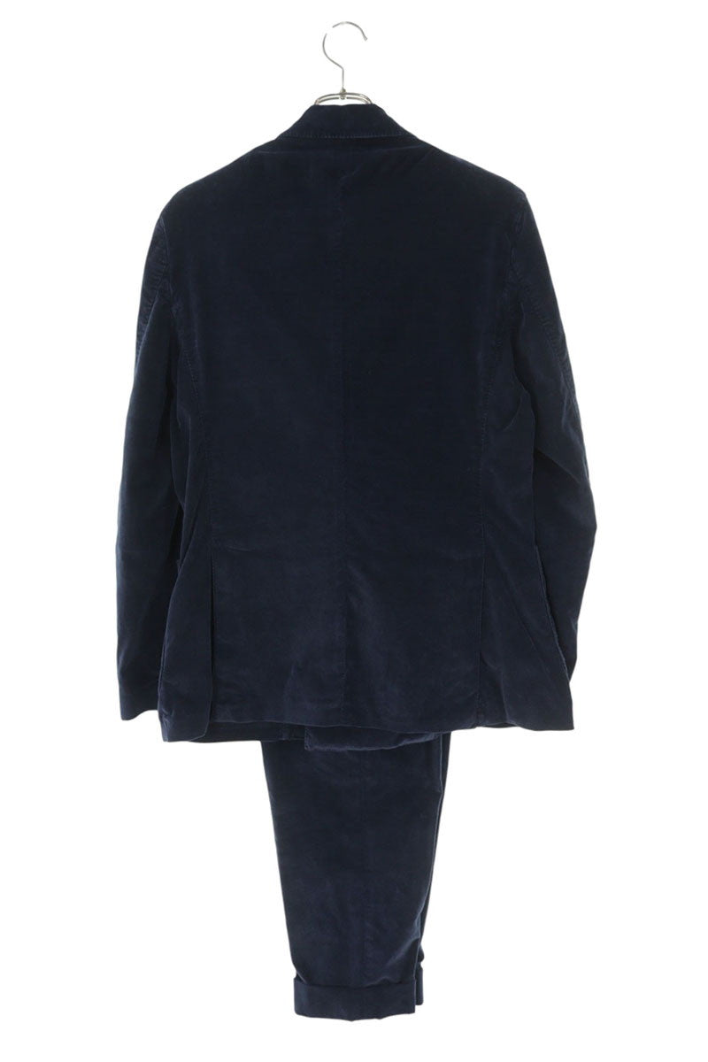 GABRIELE PASINI Velvet Rose Embroidered DB Suit Navy Size S