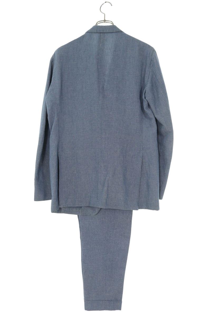 GABRIELE PASINI Cotton Linen Suit Blue Size 48R