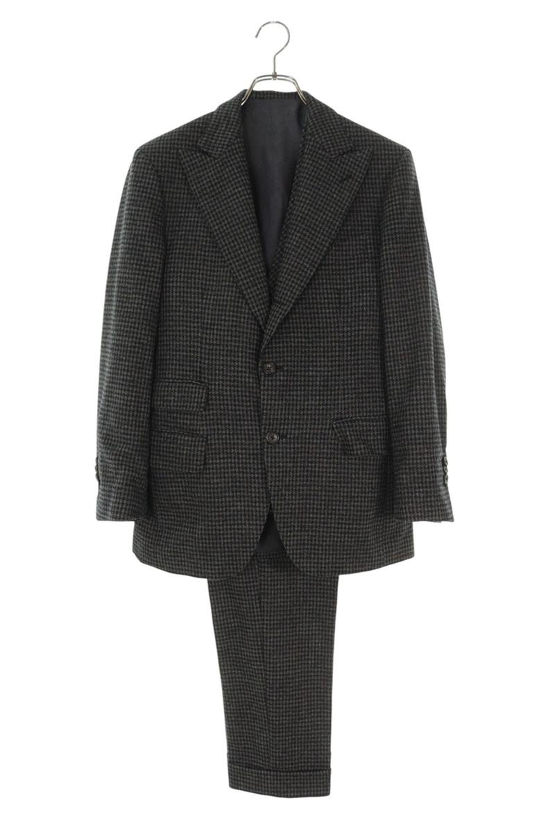 GABRIELE PASINI Gray Houndstooth Wool 3-Piece Suit Size 46R