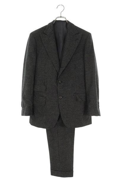 GABRIELE PASINI Gray Houndstooth Wool 3-Piece Suit Size 46R