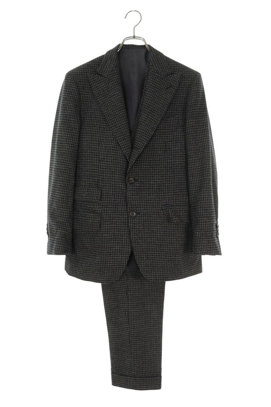 GABRIELE PASINI Gray Houndstooth Wool 3-Piece Suit Size 46R