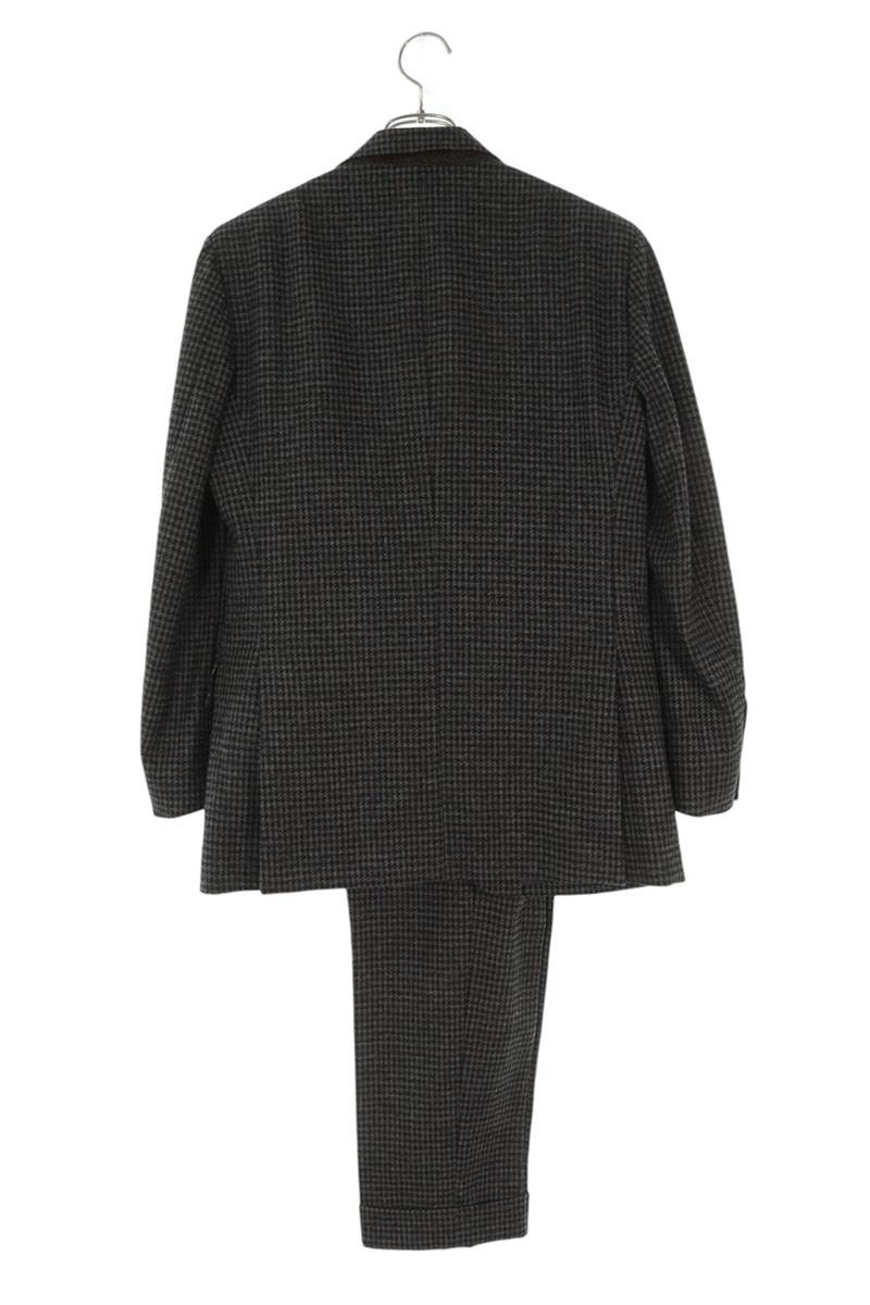 GABRIELE PASINI Gray Houndstooth Wool 3-Piece Suit Size 46R